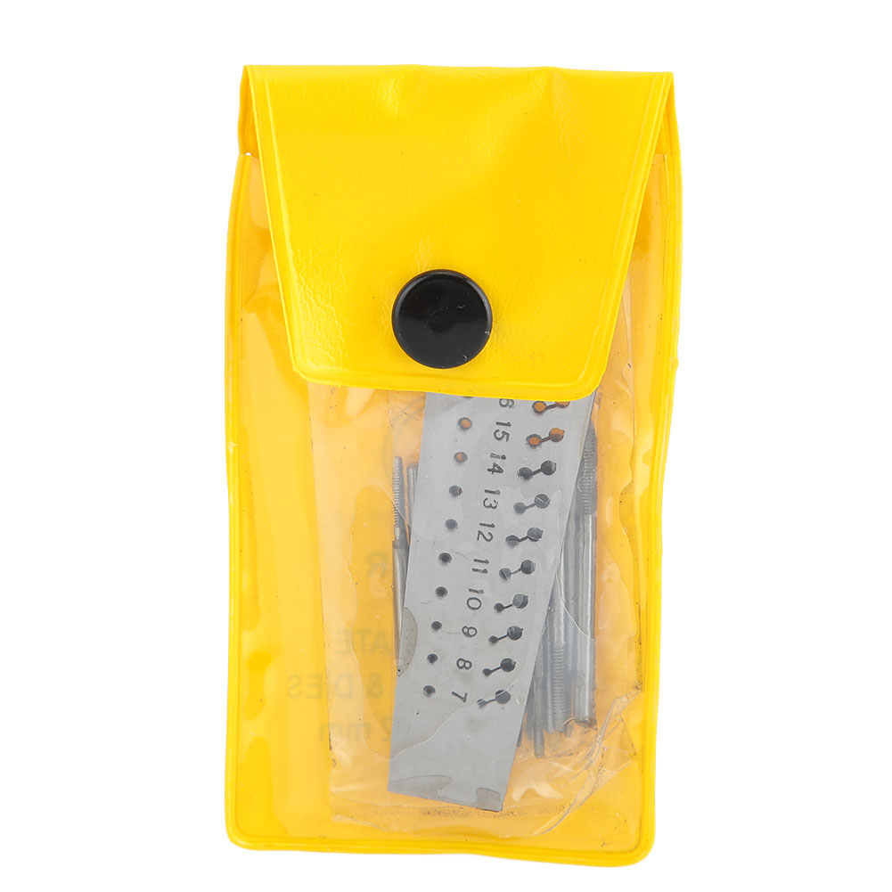 Steel 36 Holes Screw Tap Carving Tool Threaded Cutting Tapping Kit Clock Repair Tool