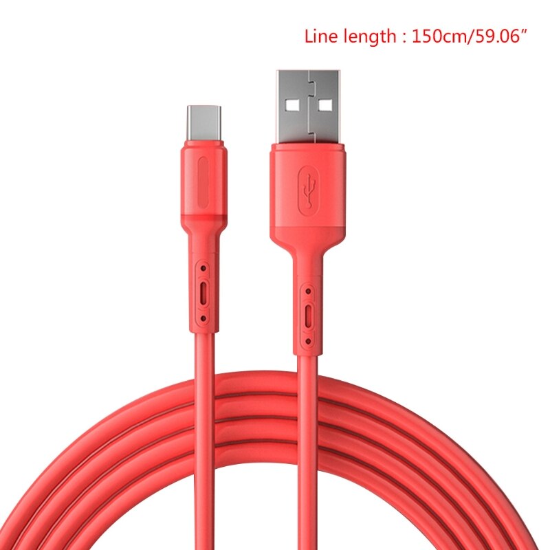 USB Cable,Fast Charger Lead, USB Cable Extremely Durable High Speed Data and Cha 62KA: Red / 1m