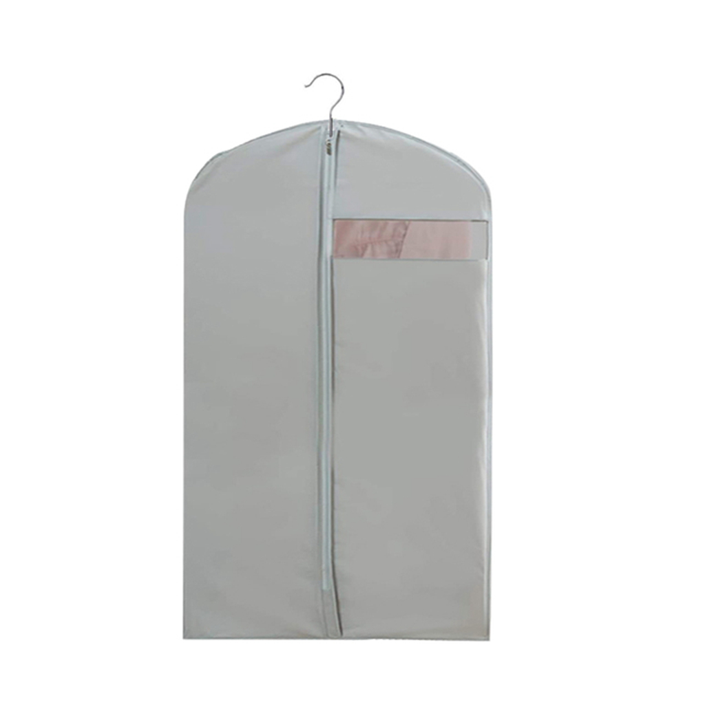 Dustproof Clothing Covers Waterproof Clothes Dust Cover Coat Suit Dress Protector Hanging Garment Bags Closet Organizer: Dark Khaki