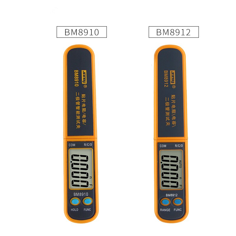 SZBJ BM8910/BM8912 Capacitive Meter Patch Element Tester Diode Intelligent Test Patch Resistance 30MΩ Capacitance 30mF