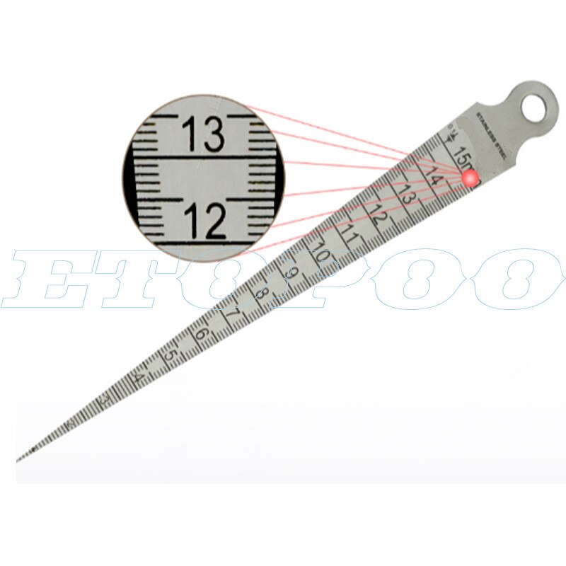 Welding Gauge Weld Inspection Gage Weld Seam Bead/Fillet/Crown Test Ulnar Ruler Degree Angle Measure tool HI-LO PipeFeeler Gauge: M115mm