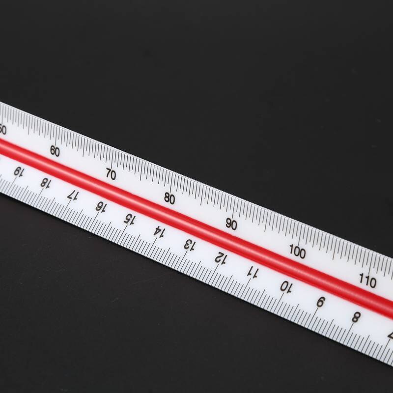 Metric 12inch Plastic Triangular Scale Ruler 1:100 1:200 1:250 1:300 1:400 1:500