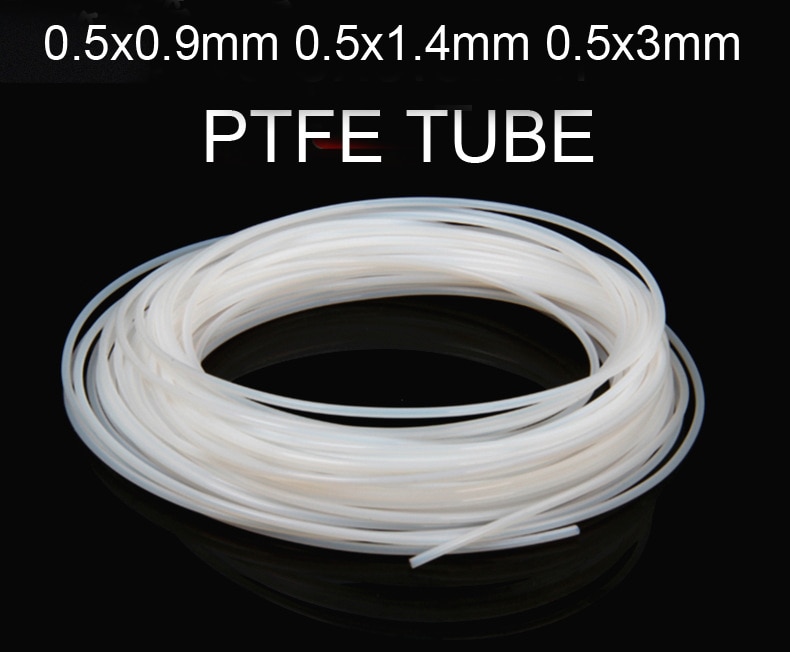 0.5 x 0.9mm 0.5mm 1.4mm 3mm od ptfe-rör  f4- slang polytetrafluoretenrör syrabasoljebeständigt korrosionsrör 3d