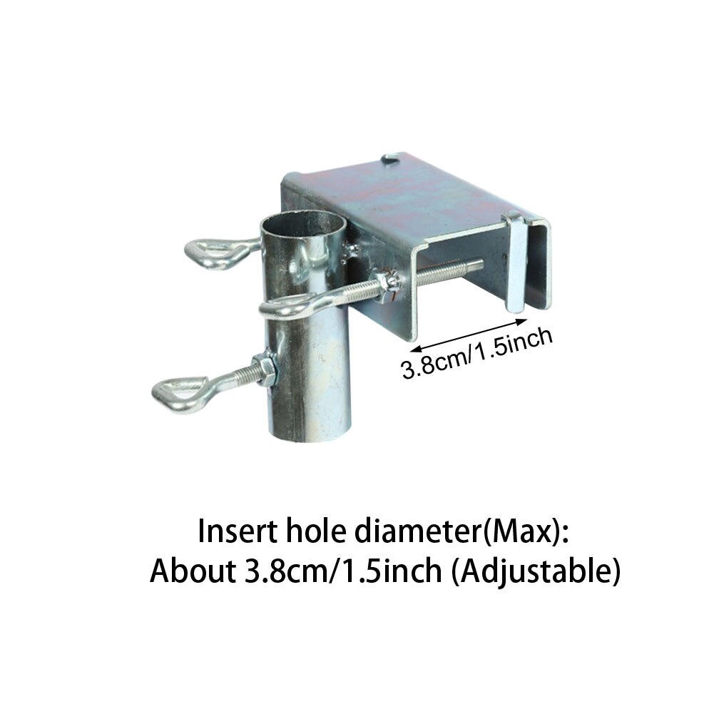 Patio Balcony Beach Umbrella Stand Bracket Courtyard Metal Stable Parasol Fixed Clip Outdoor Garden Heavy Duty Holder Rain Gear