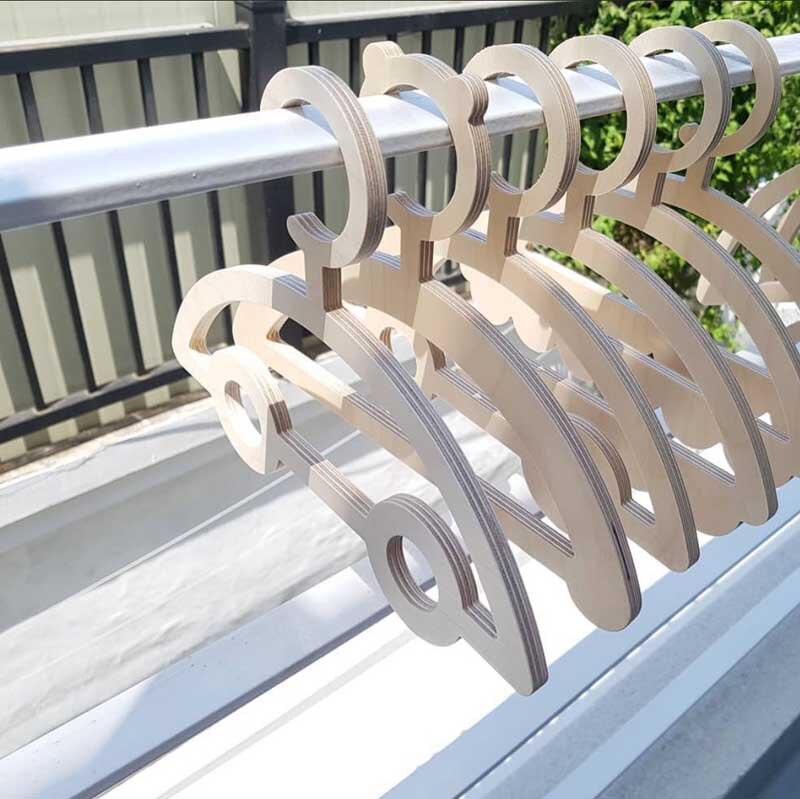 Perchero de madera portátil para ropa de bebé, 5 piezas, decoración para habitación de niños, guardería,