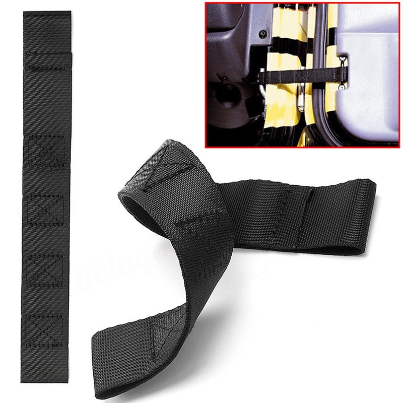 2pcs Car Door Straps Tough Nylon Webbing Adjustable Door Limiting Straps PAIR fit for Jeep Wrangler CJ TJ YJ 1955-2006