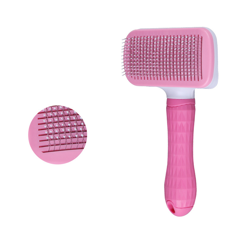 Pet Hair Remov Borstel Kat Kam Hond Borstel Haar Schoon Kam Hond Haar Speciale Naald Kam Kat Haar Reiniging en Schoonheid Producten: Roze