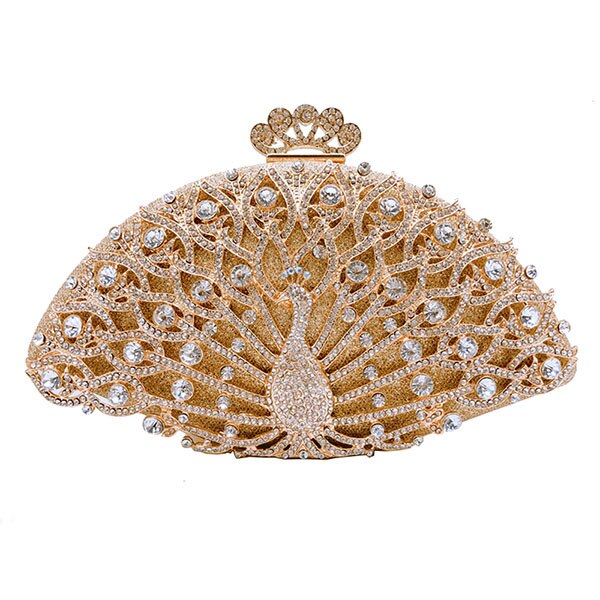 Luxe Vrouwen Avond Tassen Diamond Crystal Vrouwen Party Clutch Bag Mode Bruids Zak Handtas Bolsos: gold