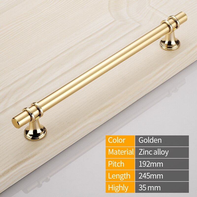 Golden Cabinet Handle Copper Brushed Kitchen Cabinet Door Knob Furniture Drawer Pull Hardware Trolley Handle: Beige