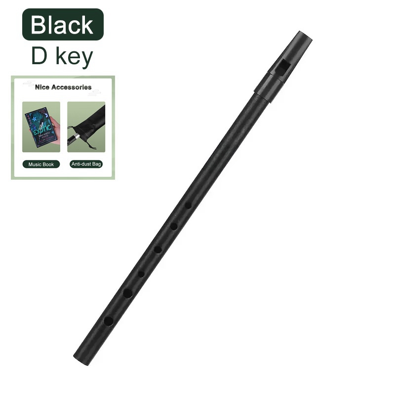 Miwayer Authentic Irish Whistle Flute C/D Key Tin Penny Whistle with 6 Holes Perfect Traditional Irish Music Musical Instrument: army green