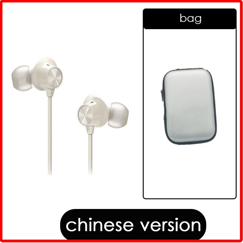 Officiella oneplus bullets trådlösa z hörlurar aptx hybrid magnetisk kontroll google assistent snabbladdare för oneplus 8 pro: Vit n silver