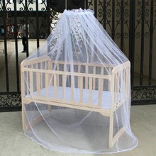 Kids Bed Curtain Hung Round Dome Mosquito Net Solid Hanging Net Infant Baby Stroller Crib Bed Floor Type Insects Netting