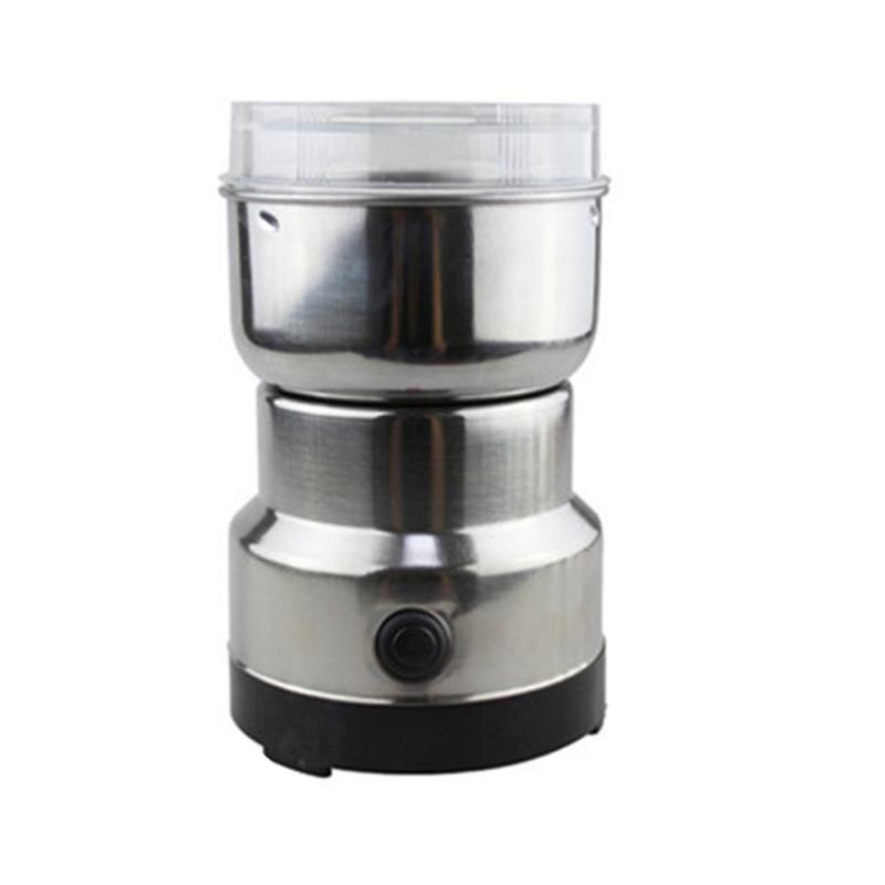 Electric Coffee Grinder Mini Stainless Steel Coffee Bean Nut Grinder Multifunctional Home Coffee Machine Kitchen Tool: 110V(US plug)