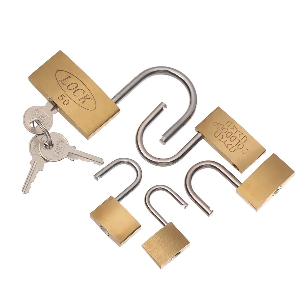 20/25/30/40/50Mm Kleine Koperen Slot Met Sleutels Bagage Case Hangslot Kluisjes hangslot Met 3 Sleutels Mini Lock Outdoor Slot