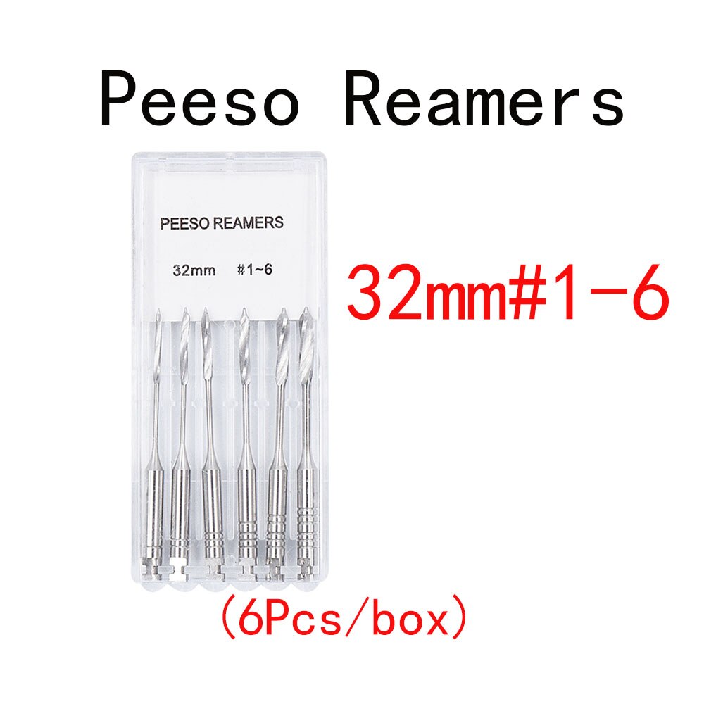 1 box Dental Endodontic Files Reamers Drill Burs Peeso Reamers Endo Files Peeso Dentist Tools Dental Lab Dentist Material: Peeso 32mm size 1-6