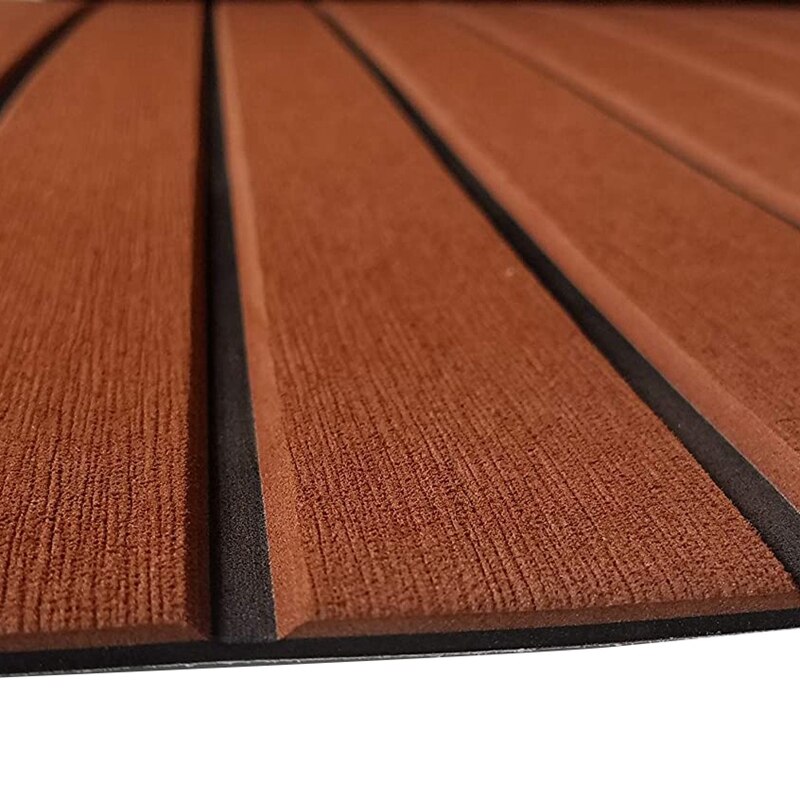 Foglio di rivestimento in teak EVA per barca yacht marino RV pavimento tappeto antiscivolo e autoadesivo bordo smussato tappeti pad