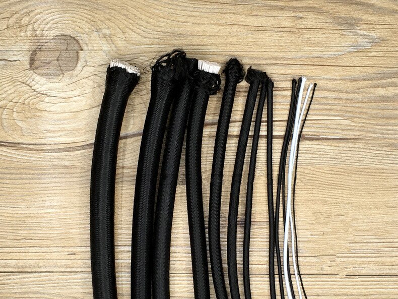 2 meter* sterk elastisch bungee touw zwart wit schokkoord rekkoord voor reparatie, elastisch voor buiten