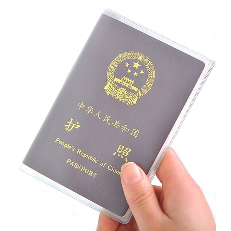 1pcs Waterproof Transparent Passport Holder Card Holder PVC Waterproof Travel Passport Cover Credit Card Holder Aluminium