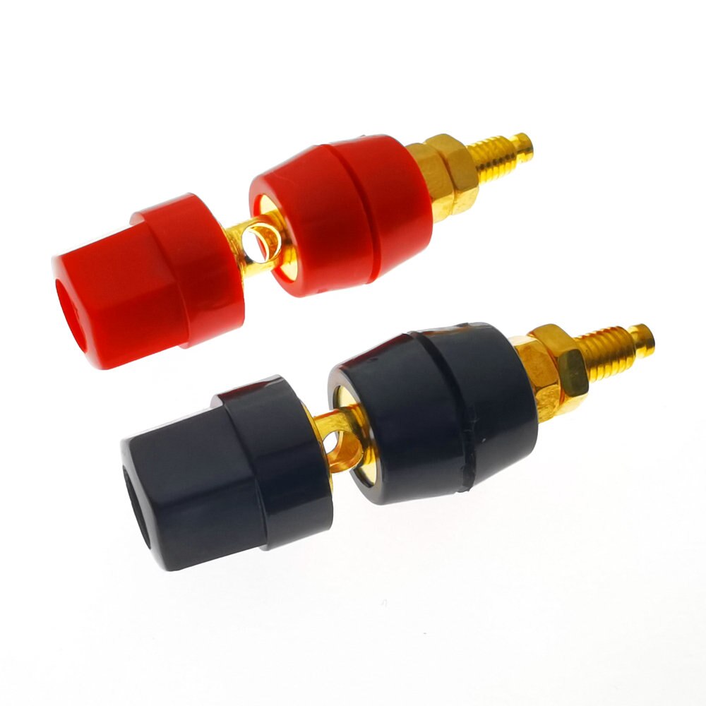 Red Black Banana plugs Couple Terminals Amplifier Terminal Binding Post Banana Speaker Plug Jack