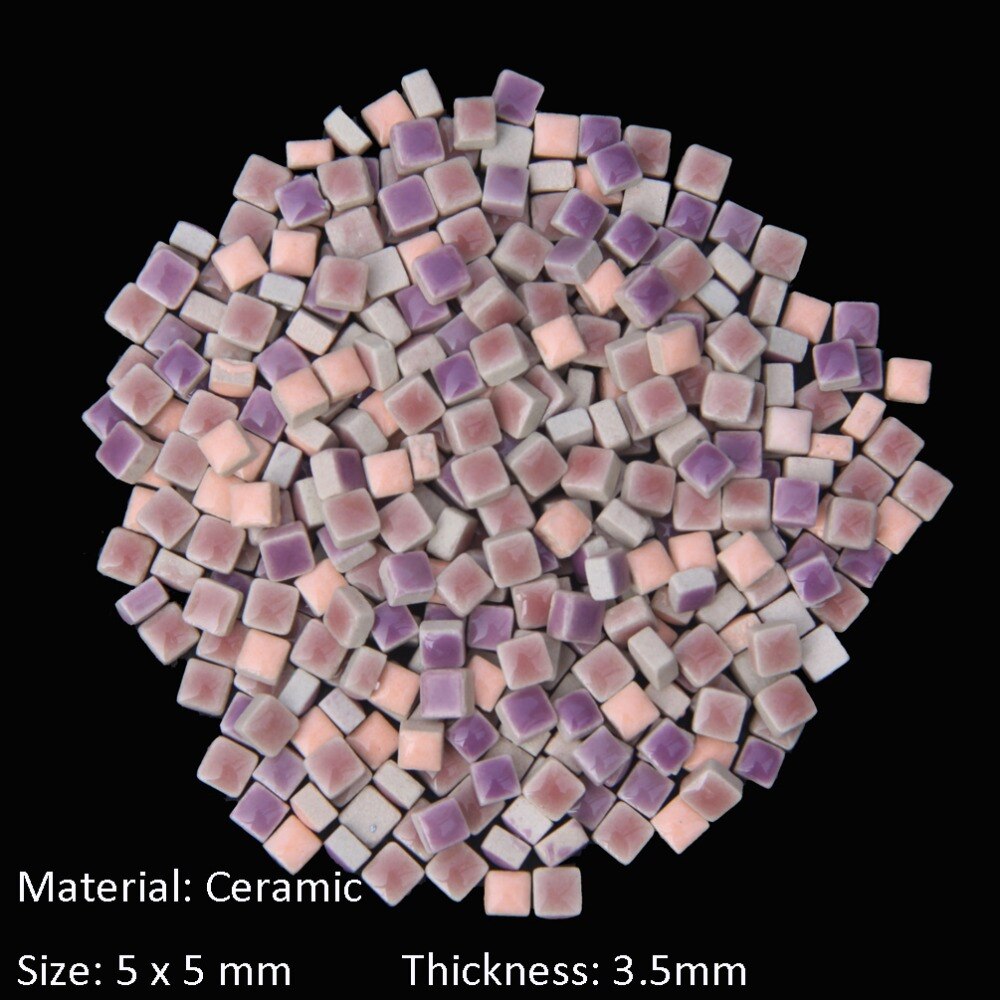Tuile de mosaïque en Micro céramique de 5mm, épaisseur: 3.5mm, matériel artisanal pour loisirs de bricolage Mini carreaux de mosaïque en porcelaine, bricolage