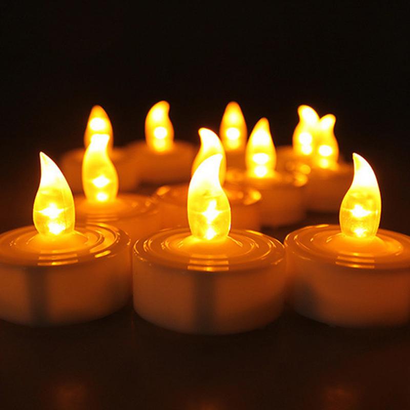 2 Stuks Mini Warm Wit Velas Led Decorativas Led Amber Glow Vela De Led Kleine Candele Kaarsen Met Batterij
