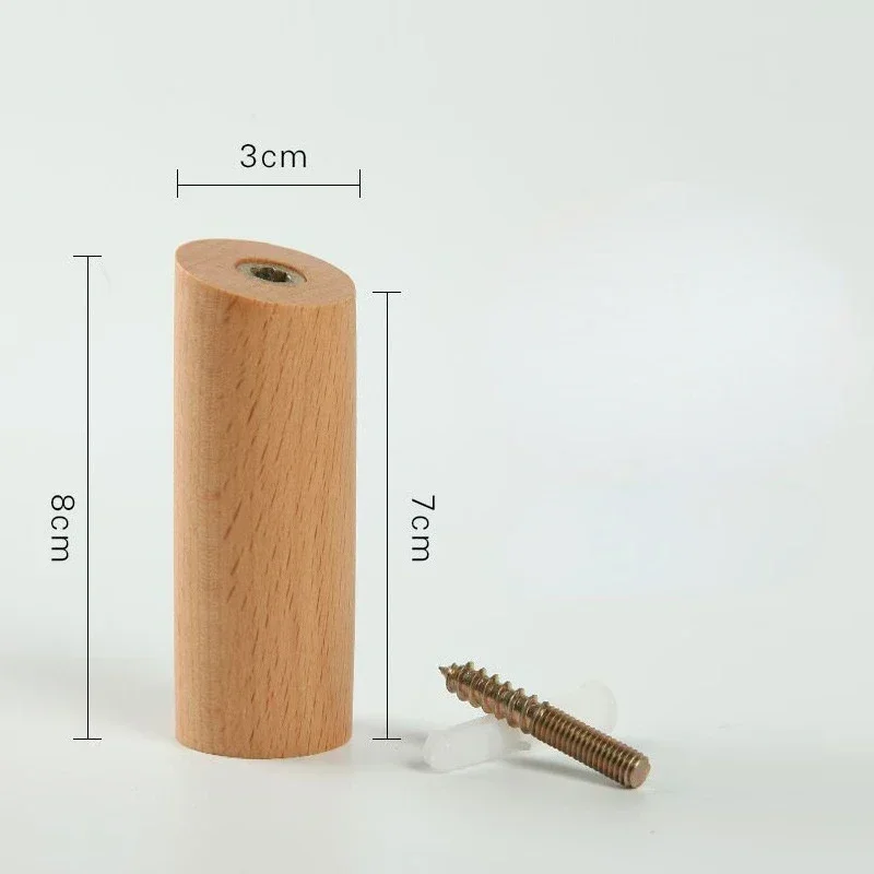 Cintre mural en bois naturel pour vêtements, porte-manteau décoratif, porte-clés, chapeau, écharpe, sac à main, rangement, HOT1: kaki foncé