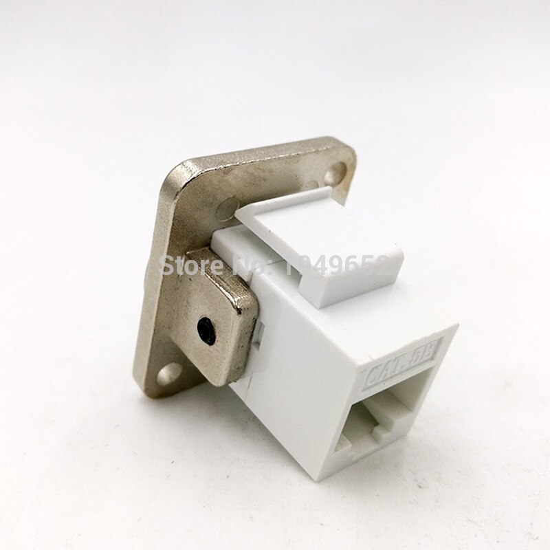 Rj45 network connector metal panel socket d type mounting CAT5E CAT6