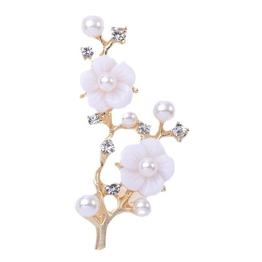 Legering Accessoires Diy Bruidskleding Haaraccessoires Haaraccessoires Haarkroon Rode En Witte Tweekleurige Parelbloemtakken Bladaccessoires