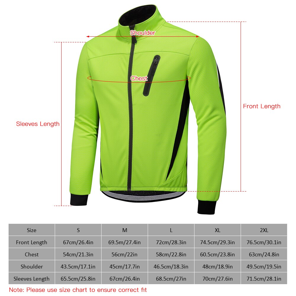 Winter Men Cycling Jacket Waterproof Windproof Thermal Fleece Jacket Coat Bicycle Running Riding Jacket