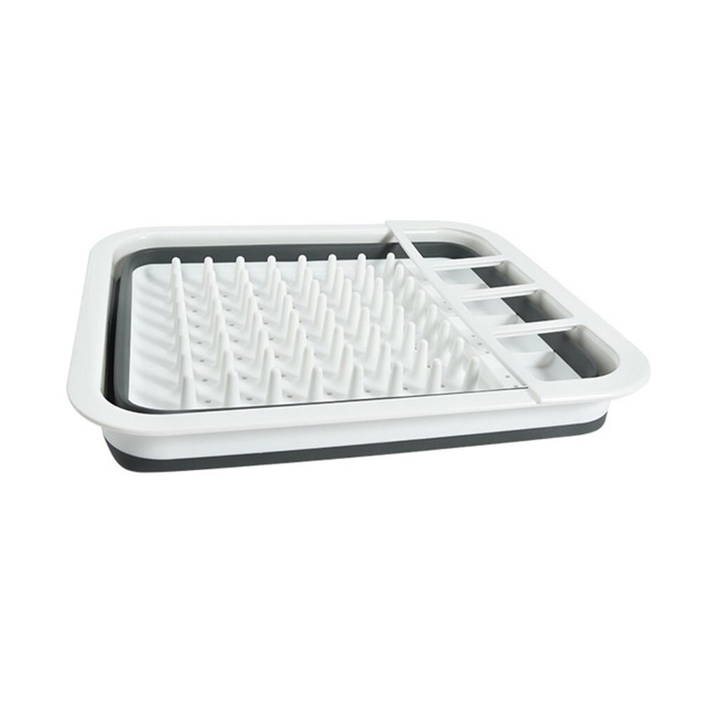 Foldable Collapsible Washing Up Bowl Dish Drainer Draining Folding Water Reusable Camping Kitchen Useful Tools