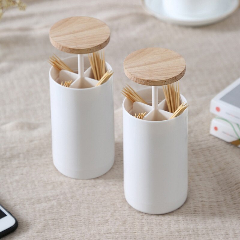 Distributeur Automatique De Cure-dents à Poussoir - Boîte Hygiénique Pop-up, Rangement Pratique - Vert, Rouge, Blanc