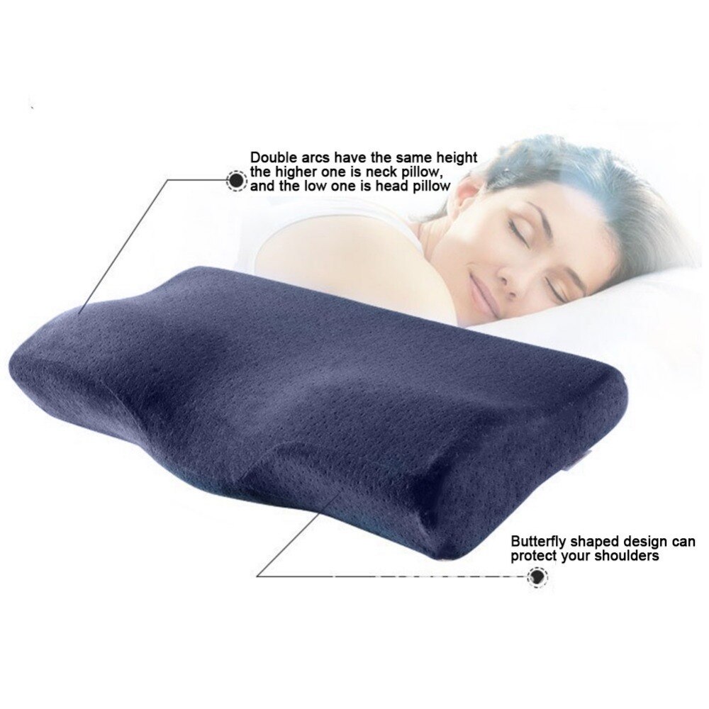 Vlinder Vormige Memory Kussens Ontspannen De Cervicale Wervelkolom Volwassen Trage Rebound Memory Foam Kussen Voor Slaap Cervicale Kussens 40