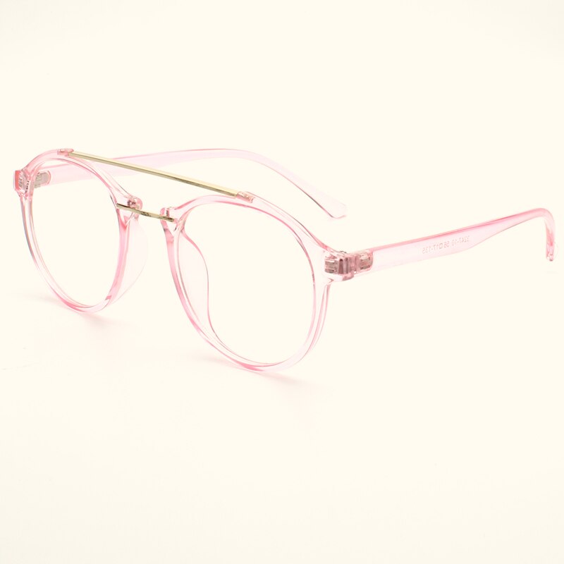 Klassieke vintage optische brillenmonturen voor heren en dames, retro ronde brillen voor heren en dames, casual brillenmonturen, uitstekende skibrillen: Roze