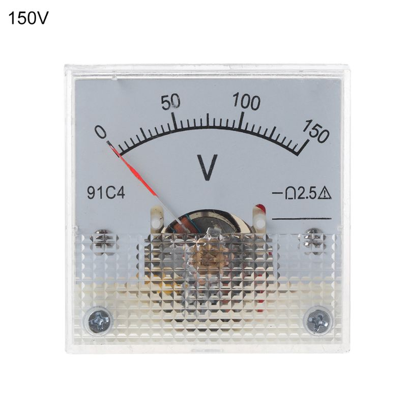 1pc DC Voltmeter Analog Panel Spannung Meter Mechanische Zeiger Typ Mechanische Spannung Meter 3/5/10/15/20/30/50/ 100/150/250V: 150V