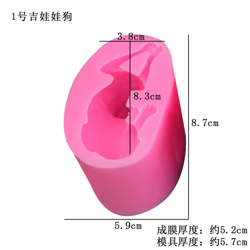 Moule en silicone en forme de visage de poupée, outils de décoration de gâteaux à faire soi-même, pour pâte à sucre, argile, chocolat, outils de cuisson