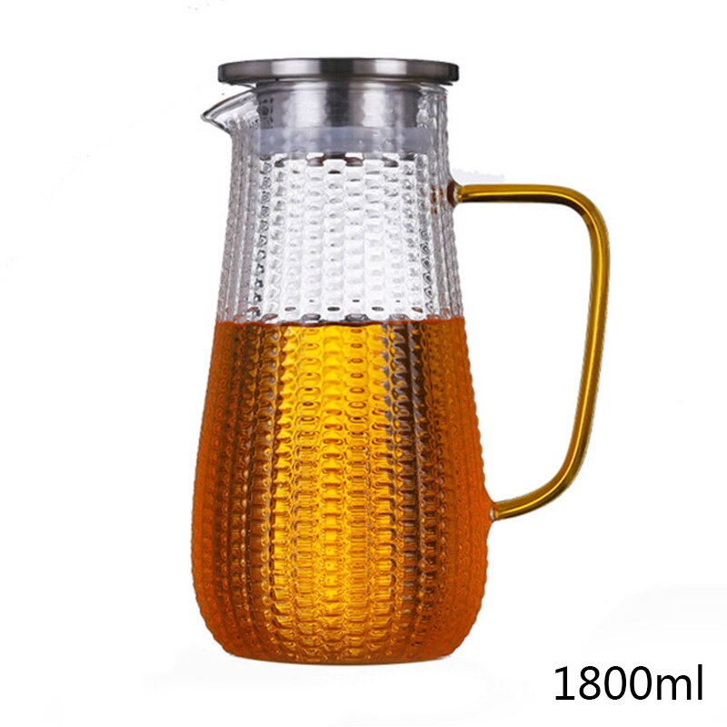 Glas vandkande glas kande vandkaraffel med håndtag koldt vand kande god kande til hjemmelavet frugtjuice iste