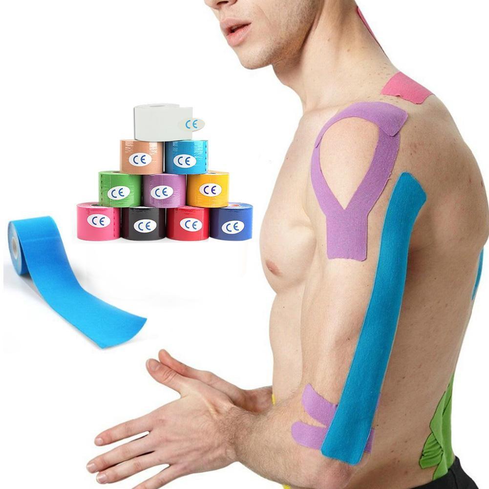 Sport athlétisme élastique kinésiologie Muscle bande élastique coude Kinesio bracelets genou protecteur Fixer Support bande orthèse Ba W7I8