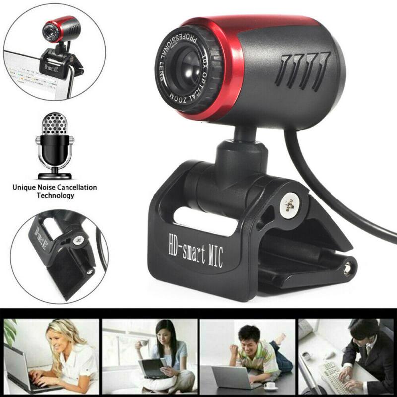 Laptop Camera Built-in Sound-Absorbing Microphone Webcam USB Web Cam Video Call Webcam With Clip for PC Desktop