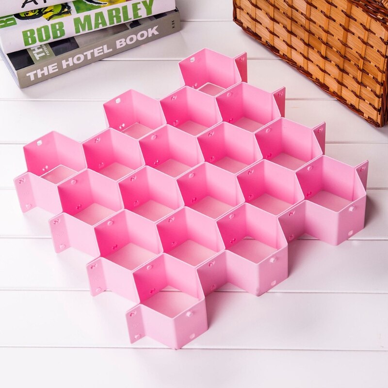 Plastic Honeycomb Drawer Divider Organizer DIY Grid Partition Closet Cabinet Clapboard Separator Sorting Storage Boxes