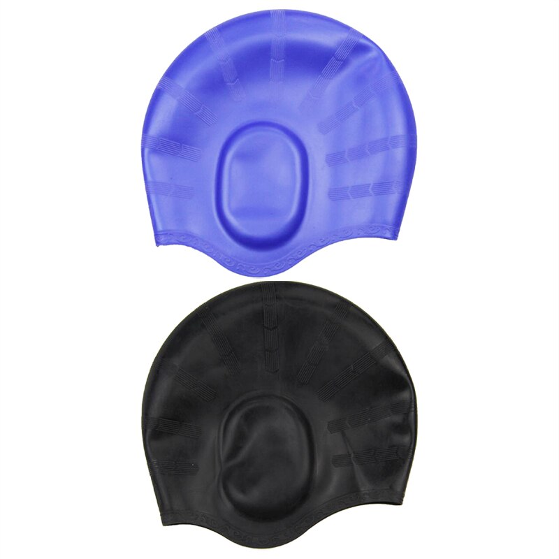 Badmuts Met Oor Zakken Lang Haar Grote Mannen Dames Hoed Siliconen Zwemmen Hoed