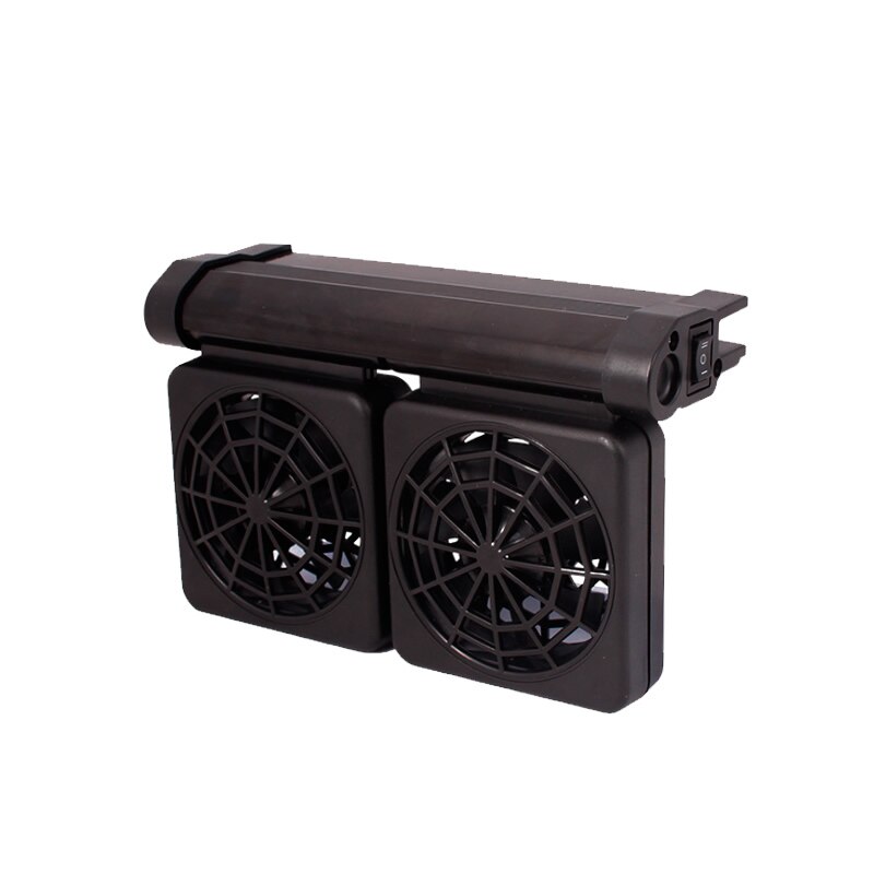 1/2/3/4 Heads Fan Black Aquarium Fish Tank Cooling Fans Cold Wind Chiller Adjustable Water Cooler Temperature Control Equipment: 2 head fans / EU Plug