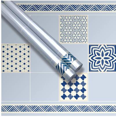 Self-adhesive kitchen oil-proof stickers high temperature resistant waterproof tile wall stickers wallpaper cabinet stickers: NO  02