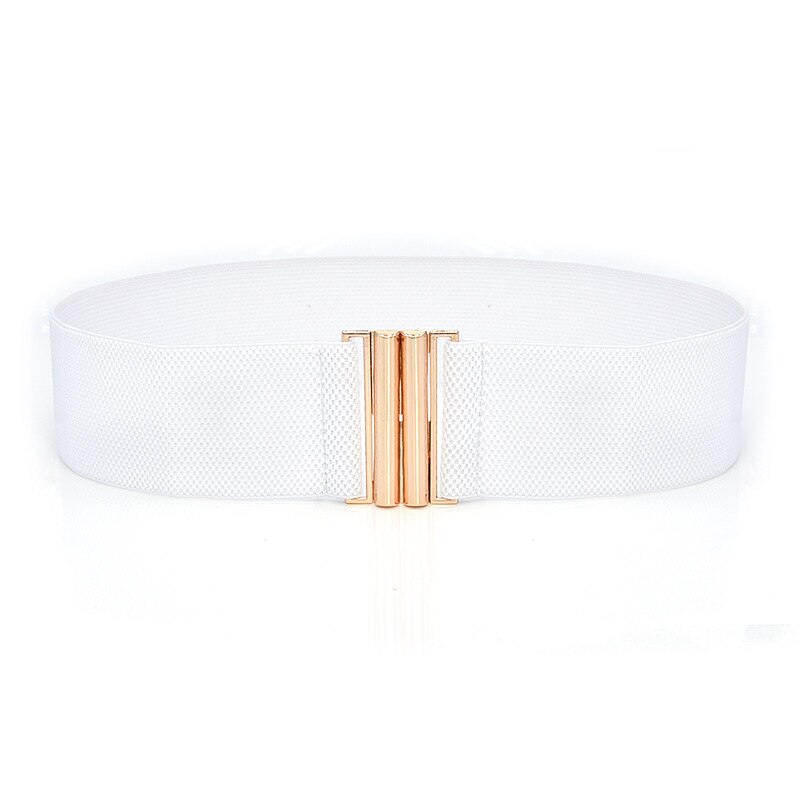 1pc Women's Belt Stretch Skinny Elastic Wide Corset Tie Wrap Waist Soft Vintage Femme Red Black Blue Dress Belt Accessories: White