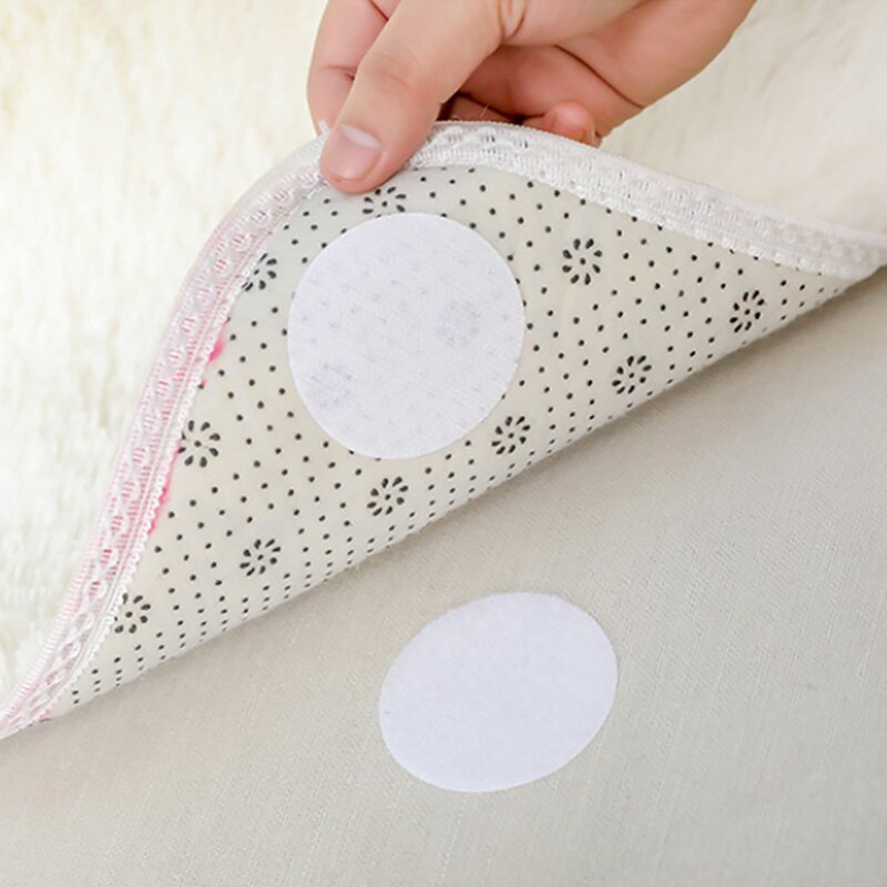 10Pcs Ronde Vierkante Sterke Zelfklevende Sluiting Dots Stickers Klittenbandsluitingen Tape Voor Laken Sofa Mat Tapijt Anti Slip pads