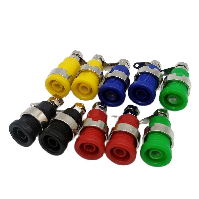 Presa a Banana da 4 mm Sicurezza isolata Jack femmina a Banana da 4 mm Presa per montaggio a pannello Connettore per rilegatura inviare 10 pezzi