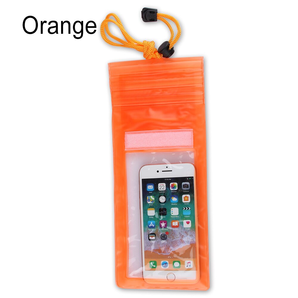 1PC Environmental Universal Under Water Proof Dry Pouch Bag Case Cover Protector Holder For Cell Phone: orange-1