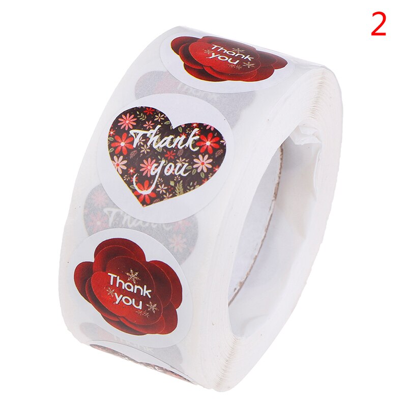 Thank You Stickers Seal Labels Cute Stickers 500Pcs Per Roll Stationery Sticker: P2