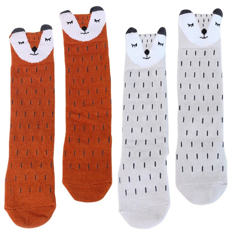 Bebé niñas infantes dibujos animados niños patrón Animal hasta la rodilla calcetines otoño invierno cálido pierna cubierta