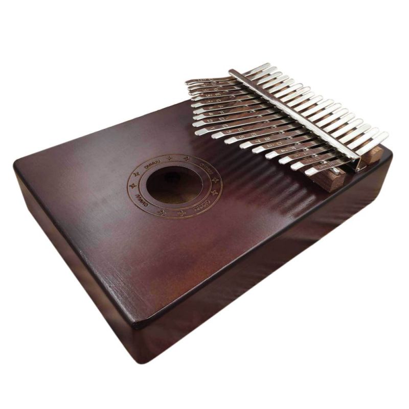 Høj 17 nøgler kalimba tommelfinger klaver begynder at komme i gang bærbar guitar træ musikinstrumenter: B
