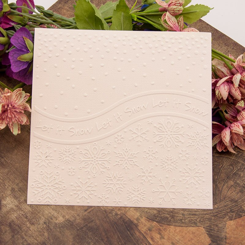 Snowflake Snow Plastic Embossing folders for DIY Scrapbooking Template Stencils Making Photo Album Card Handmade Decor 15x15cm